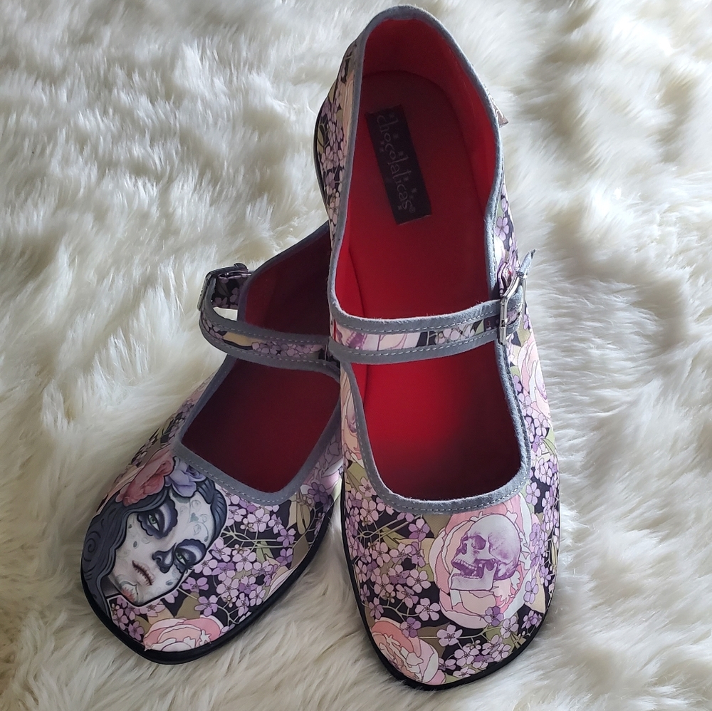 Hot Chocolate Sugar Skull Mary Janes